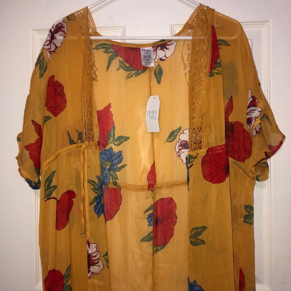 Yellow Floral Kimono